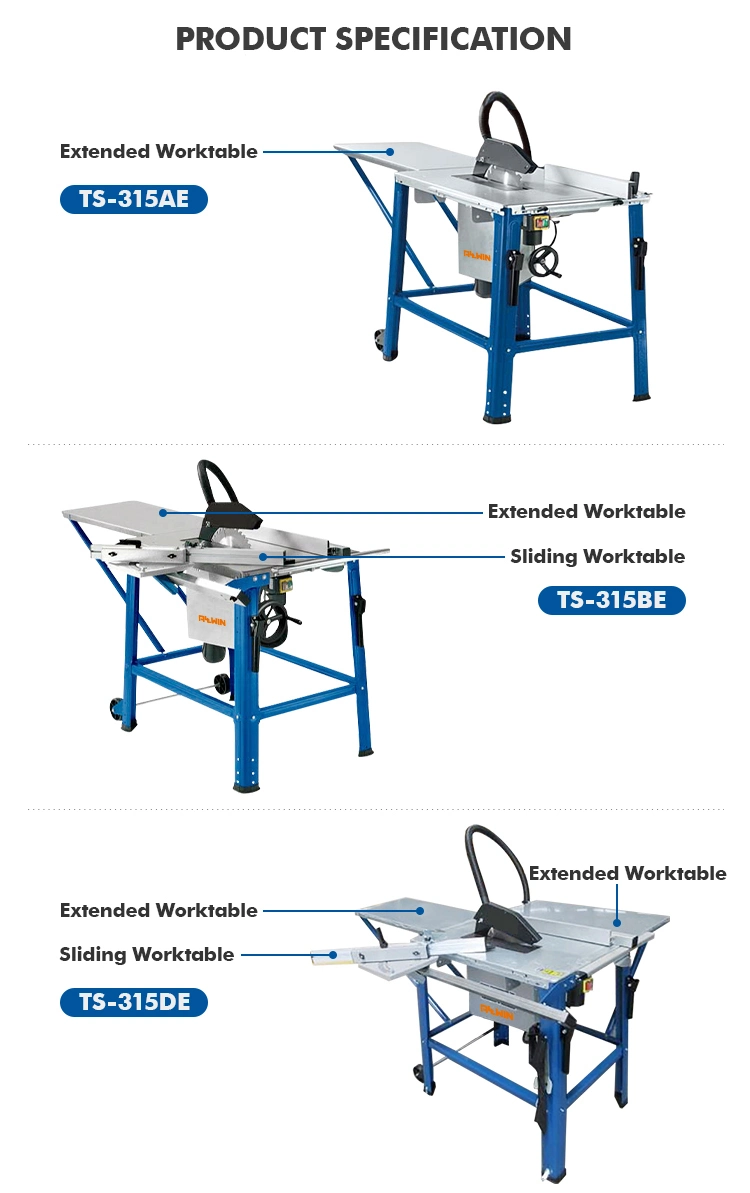 Allwin 240V Electric Table Saw 315mm for Wood Cutting