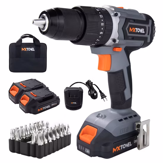 Trapano a percussione a batteria al litio Power Action Bid20b senza spazzole da 20 V con funzione martello
